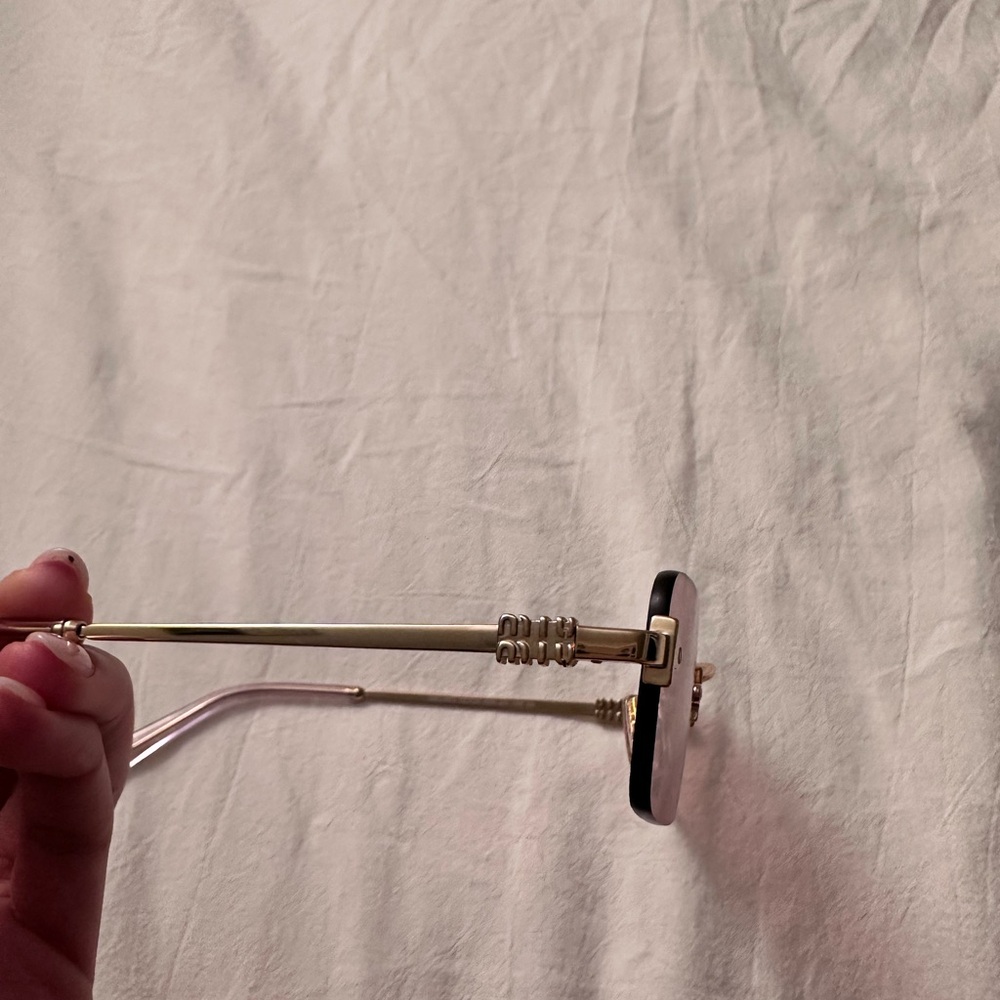 Miu Miu Pink Rectangle Sunglasses - Picture 2 of 6